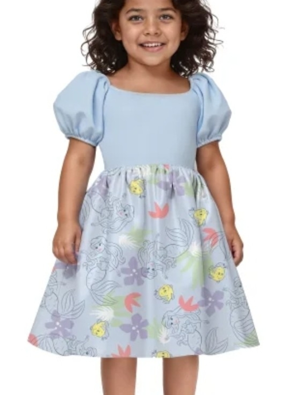 nwt disney mermaid ariel blue toddlers satin girls dress size 2t